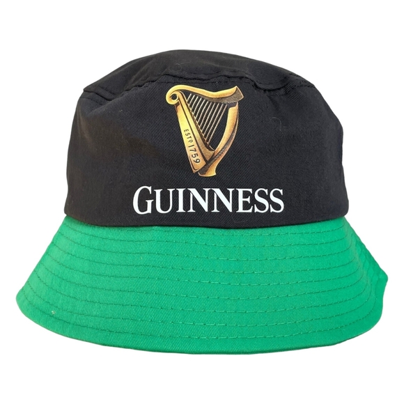 Guinness Bucket Hat Stout Beer Brewery Ireland Dublin Green Black Like New - Picture 1 of 6